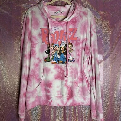 BRATZ кукла женщин розовый Y2K галстук краситель Kawaii девочки легкий толстовка с капюшоном - Изображение 1 из 4