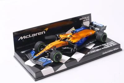 1:43 Minichamps Mclaren F1 Équipe MCL35M Lando Norris 3rd Place Emilia Romagna' - Photo 1/3