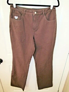Quacker Factory "DreamJeannes" Reg 5Pkt Knit Denim Boot Cut Pants -8-  - Picture 1 of 5