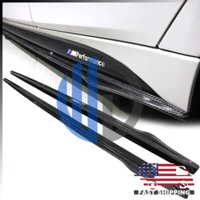 Faldones laterales de carbono para BMW F30 M Sport tipo V 2012 2013 2014 2015 2016 2017 2018 Foto 1 de 4