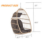 Swing Chair Outdoor Garden Wicker Rattan Hanging Egg Chair Without Stand 360 Lbs