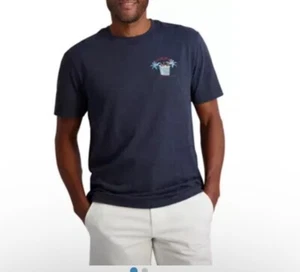 CHAPS BIG & TALL T-SHIRT MEN EVERYDAY SHORT SLEEVE BLUE GRAPHIC TEE SIZE 2XB - Picture 1 of 10