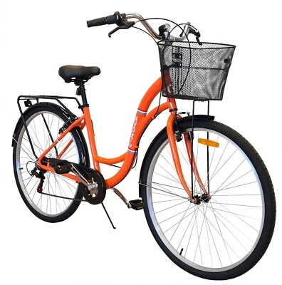 Damenrad EX-3 28 Zoll Aluminium Korb Licht Shimano Fahrrad Damen Damenfahrrad - Bild 1 von 4