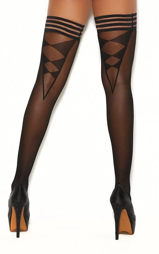 NUEVO Sexy MOMENTOS ELEGANTES Rayas TOP Cuadros BANDERA Transparente ALTOS MUSLOS MEDIAS Foto 1 de 1