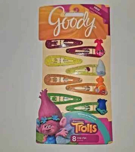 Goody Girls Trolls Contour Hair Clips snaps Charms (lot of 4) stocking stuffer - Picture 1 of 2