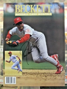 BARRY LARKIN Signed 1996 Beckett Magazine - Cincinnati Reds Guaranteed Authentic - Picture 1 of 3