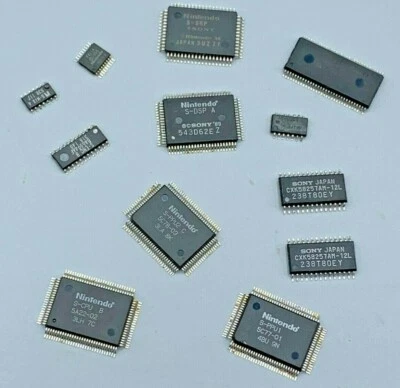 Super Nintendo SNES SMD Chips Authentic CPU, PPU, S-Mix Replacement Parts TESTED - Image 1 of 4