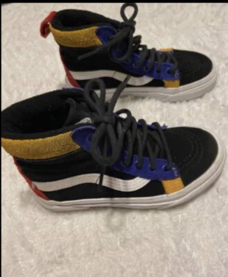 Vans Sk8 Hi Top MultiColor Suede Skate Sneaker Shoe 721356 Boys Kids Size 12 EUC - Image 1 of 4