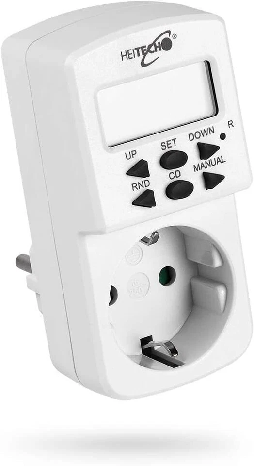 HEITECH Zeitschaltuhr 16A & 1800W 10 Schaltprogramme für 24 Stunden / 7 Tage - Bild 1 von 1
