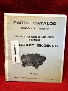 AVCO LYCOMING PC-103 AIRCRAFT ENGINES PARTS CATALOG O-320 1O-320 LIO-320 - Bild 1 von 7