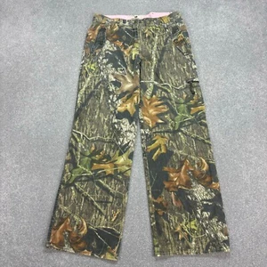 Realtree Trousers Womens 30x30 Brown Carpenter Camo Y2K Canvas Work Wear Ladies* - Picture 1 of 9