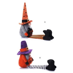 Halloween Gnome Long Leg Pumpkin Hat Gnomes Ornament Decor - Picture 1 of 9