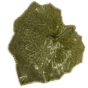 Bordallo Pinheiro Harvest Autumn Green Grape Leaf Nut/Candy Dish MI Portugal - Picture 1 of 6