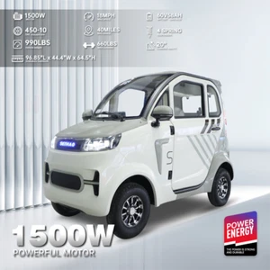 4-Wheel Fully Enclosed 1500W 60V 58A Electric Mobility Scooter Car for Adults - Picture 1 of 18