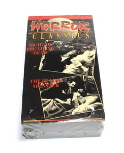 Horror Classics VHS Night of the Living Dead & The Human Monster NEW Sealed - Picture 1 of 6