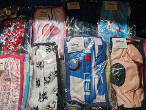 Job Lot 31x Disney Cloth Face Masks BNIP Mickey Minnie Mouse R2D2 Princess - Picture 1 of 9