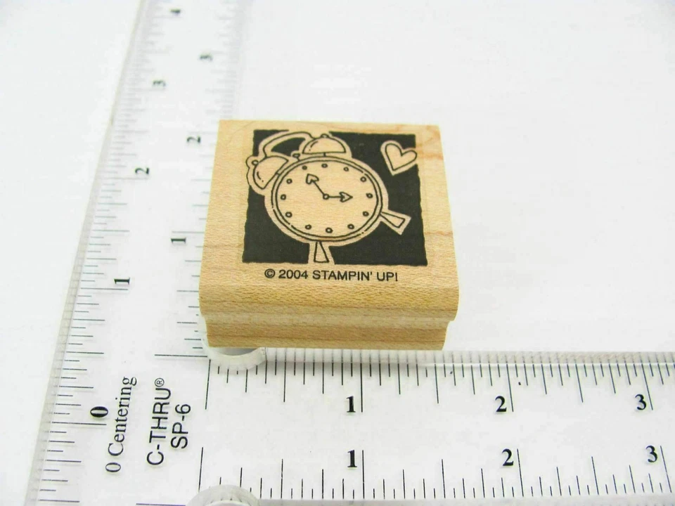 Alarm Clock Rubber Stamp - Stamp Set A493 - Image 1 of 4