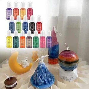 16x Candle Liquid Dye Concentrate Candle Making Dye Soap Coloring Dye 10ml Each - Picture 1 of 7