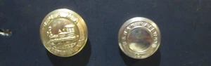 1 BURMA AND 1 SABAH RAILWAY UNIFORM BUTTONS - Picture 1 of 2