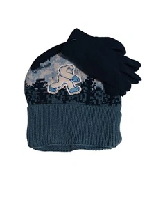 Boys Beanie And Glove Set Knit Cuffed Beanie Winter Hat - Picture 1 of 2