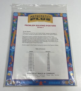 Mathematics Plus - Problem Solving Posters - Grade 4 - Imagen 1 de 3