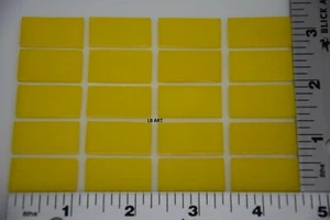 0320,30 - 20 STÜCK RINGELBLUME GELB OPAL 1/2"x 1" BULLSEYE 3mm DICKGLAS 90 COE - Bild 1 von 3