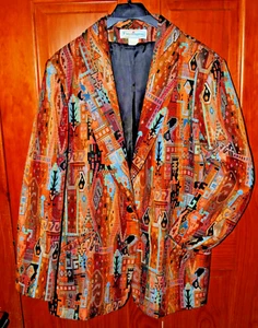 Atemberaubend! Patchington Zuni inspirierter Blazer + Weste High End Vintage Damen Gr. 12 - Bild 1 von 8
