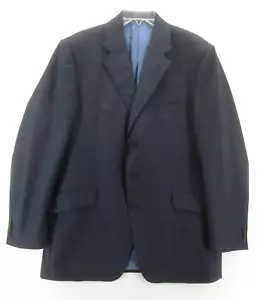 Ede & Ravenscroft Sport Coat Men 44 Long Blue Blazer Business Jacket Wool * - Picture 1 of 13