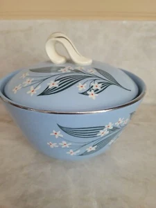 Vintage Homer Laughlin Skytone Sugar Bowl With Lid 1954 - Picture 1 of 7