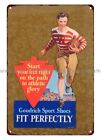reproduction wall decor ideas 1930s-40s Goodrich Sport Shoes metal tin sign