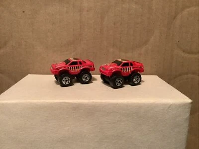 2 Road Champs Mini Monster Wheels Monster 1984 Pontiac Micro Machines Car - Image 1 of 4