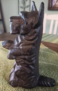 Vintage Cast Iron Scottish Scottie Terrier Dog DoorStop 7" Tall VERY NICE! - Picture 1 of 12
