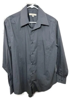 Merona Men's Shirt Long Sleeve Button Down Shirt Classic Fit  Gray Size M - Image 1 of 4