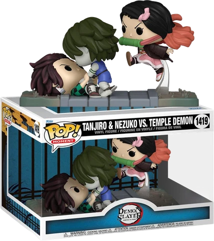 Demon Slayer - Tanjiro & Nezuko Vs Temple Demon #1419 Funko Pop Vinyl Figure PRE Cover