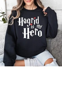 Crewneck Sweatshirt hagrid is my hero, cotton, halloween, harry potter gift - Picture 1 of 5