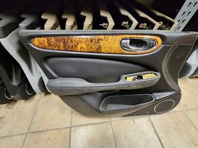 2004-2009 JAGUAR XJ8 XJ8L VANDEN PLAS LEFT FRONT DRIVER DOOR PANEL BLACK LEG #2 - Image 1 of 4