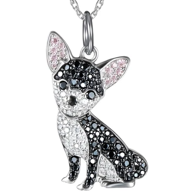 Exquisite süße goldene Chihuahua Anhänger Halskette für Frauen süß Haustier Hund B170 - Bild 1 von 4