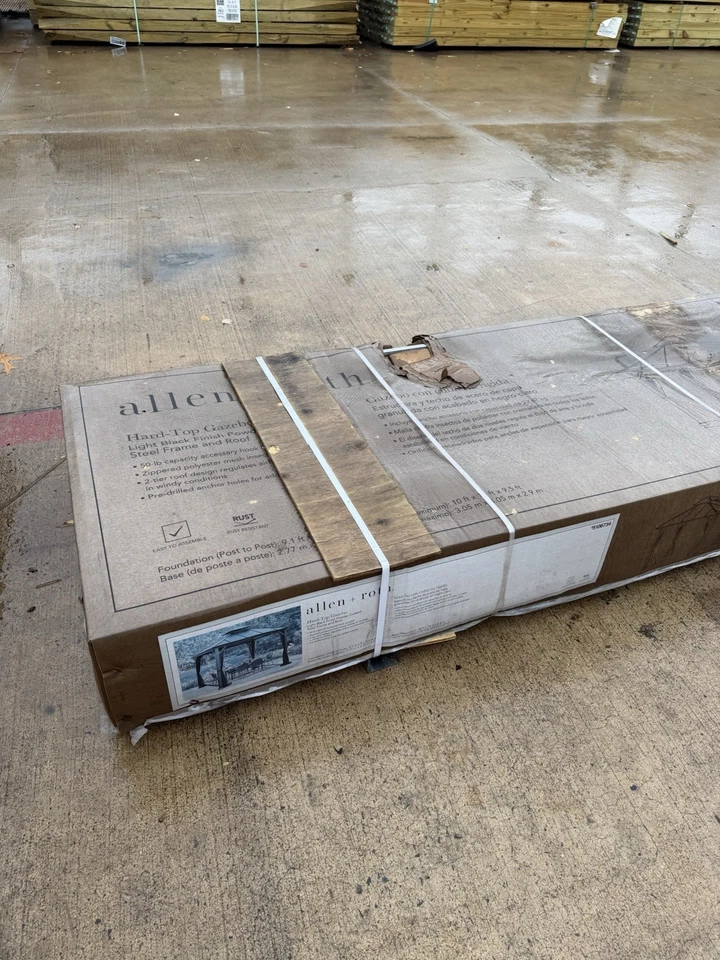 Carpa carpa Allen & Roth tapa dura con marco de acero negro Foto 1 de 4