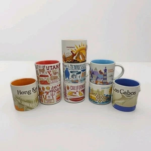 TAZA TAZA CAFÉ STARBUCKS BEEN THERE SERIES & YOU ARE HERE COLLECTION - LOTE DE 9 - Imagen 1 de 22