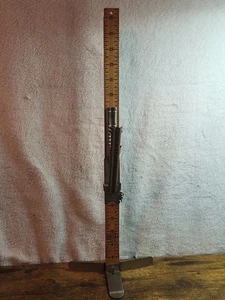 Vintage Wooden Dritz Skirt Hem Marker 25 1/2" Metal Base - Picture 1 of 4
