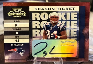 2003 Playoff Contenders #188 Ty Warren AU 300/999 RC - Bild 1 von 2