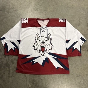 Fairbanks Ice Dogs NAHL Alternate Hockey Jersey Sewn Stitched Alaska Size Large - Picture 1 of 5