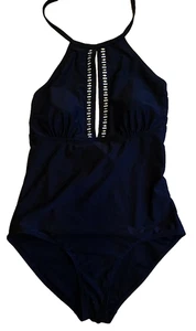 ATTENTION SWIMWEAR ONE PIECE WOMAN'S SIZE XL BUILT IN BRA BLACK MSRP 39.00 NWT - Picture 1 of 5
