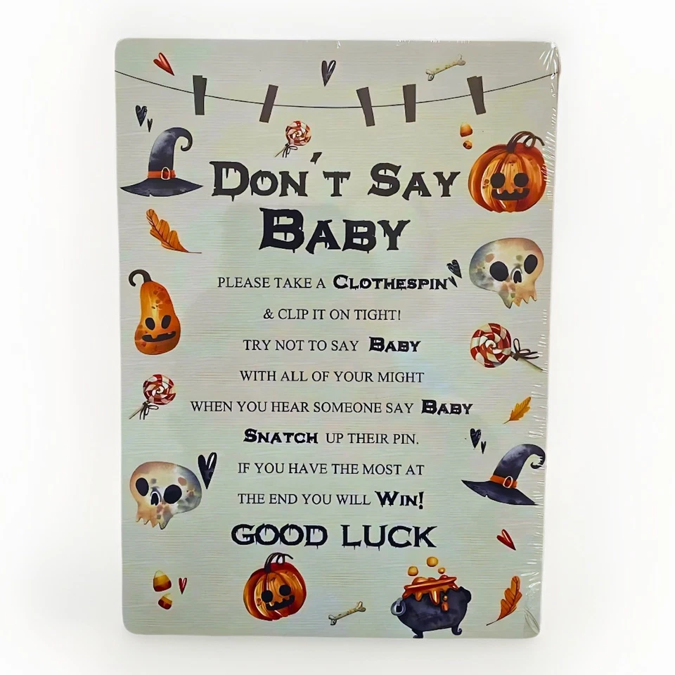 Juegos de Baby Shower - Naranja Cítricos No Digas Pinza Bebé Juego Foto 1 de 4