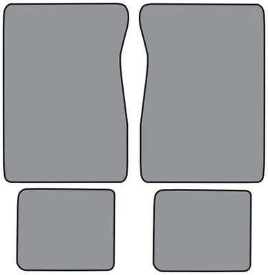 For 74-86 Chevrolet C20 Suburban Floor Mat 4pc (FM10F FM18R) 801 Black Cutpile Foto 1 de 4