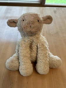 JELLYCAT Fuddlewuddle Floppy LAMB Sheep Plush SOLID FACE White Cream RARE Q24 - Picture 1 of 9