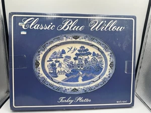 Willow Blue Heritage Oval Truthahn Servierplatte 18,5" Neu mit Box - Bild 1 von 15