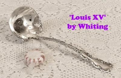 Luis XV (1891) ~ Cucharón de crema/salsa (5 5/8") ~ Whiting Sterling ~ 26 g ~ "Ruth" Foto 1 de 4