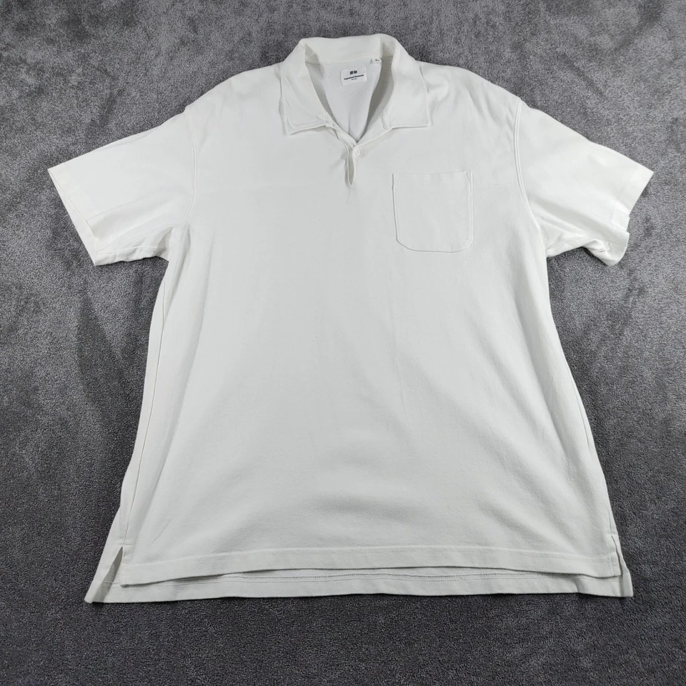 Рубашка мужская Engineered Garments размер XL белая Polo Uniqlo толстая - Изображение 1 из 4