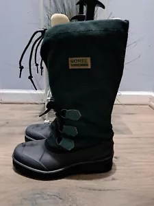 BOTAS DE NIEVE SOREL KAUFMAN CANADA para mujer talla 9 aisladas verdes negras de invierno de colección - Imagen 1 de 9